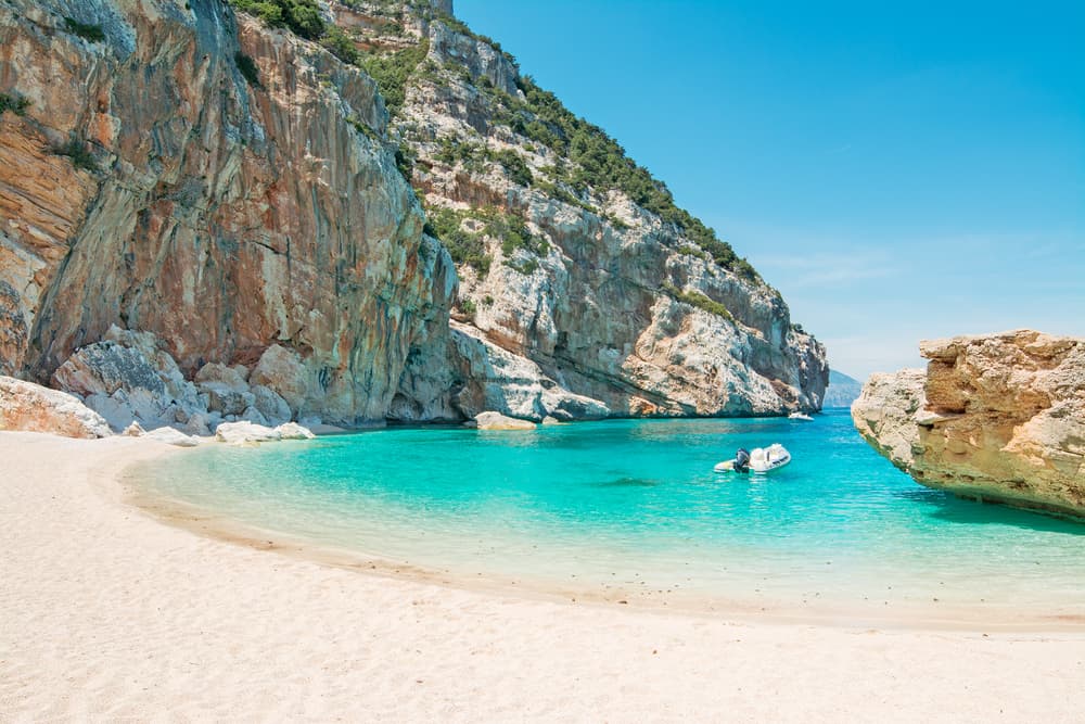 The Cala Mariolu beach in Sardinia, Italy.