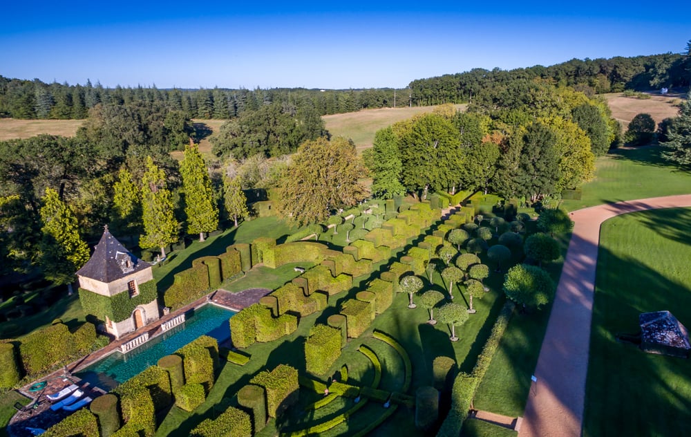 Garden in Eyrignac, France.