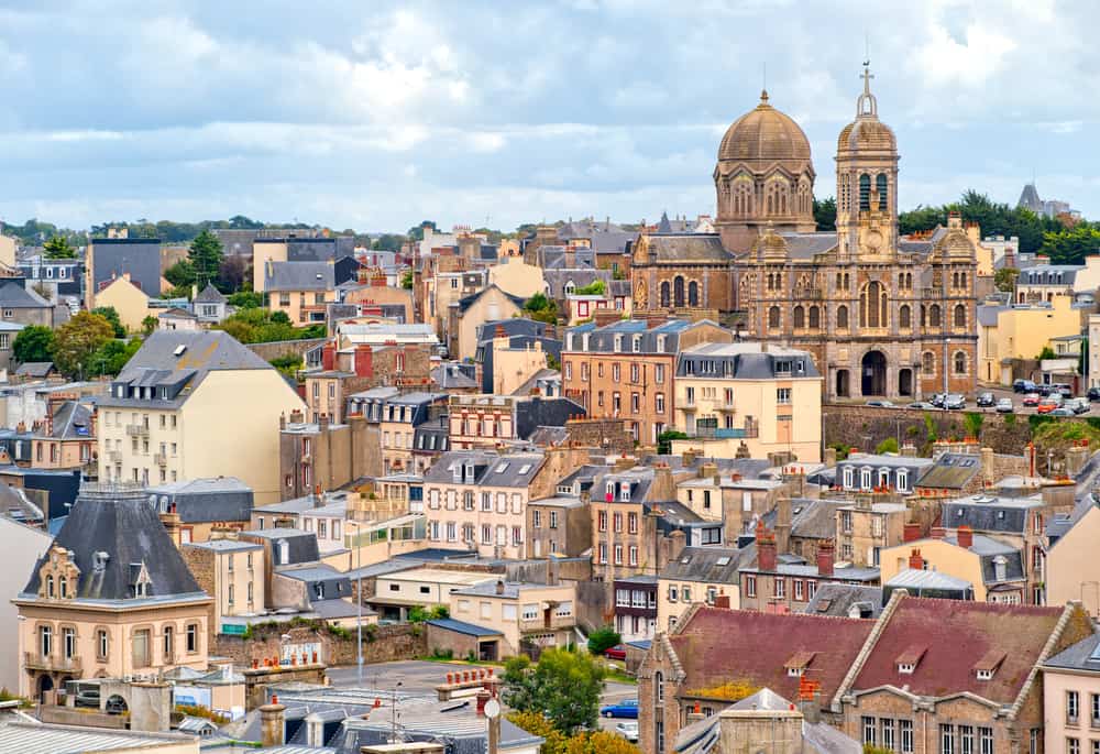 Panorama view of Granville in Normandy, France.