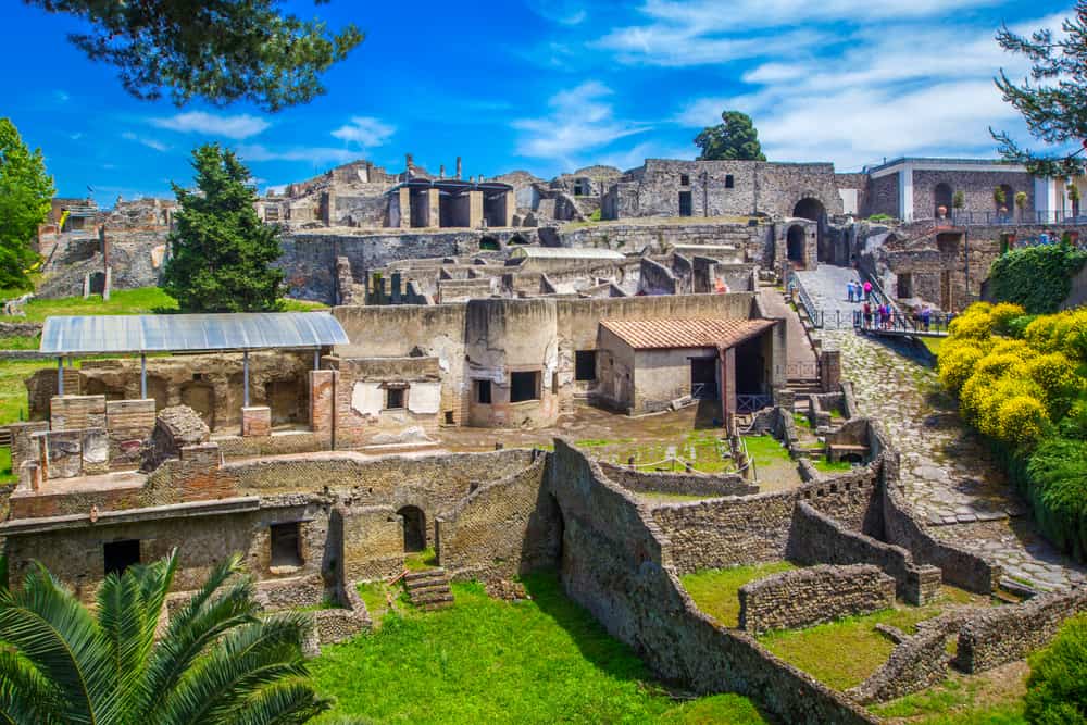 The antic village of Pompeii in Italy.