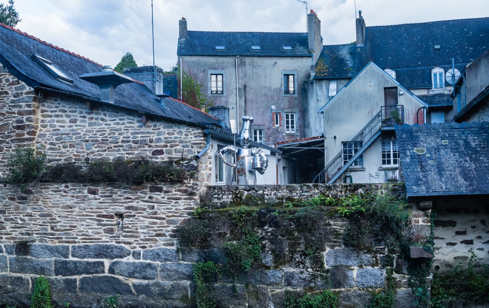 Old buildings in the town of Pont-Aven in France.