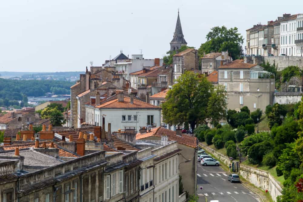 Roof tops in the town of Angoulême in France.