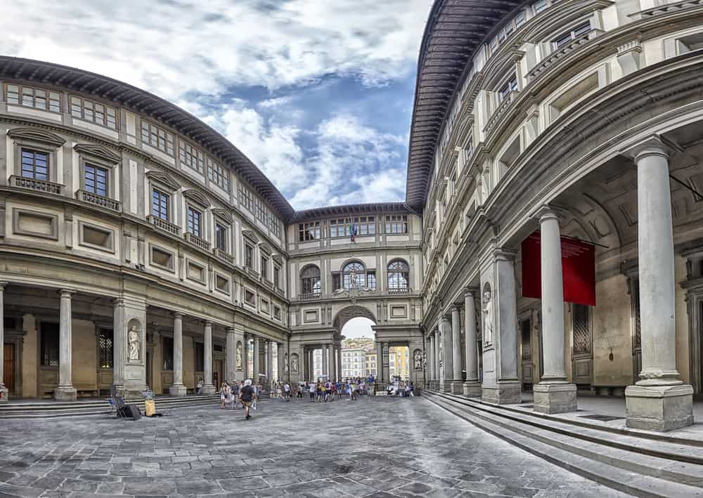 The Uffizi museum in Florence, Italy.