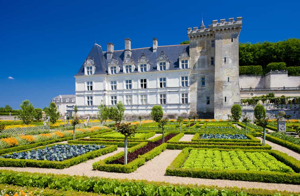 The Castle of Villandry with it's beautiful garden.