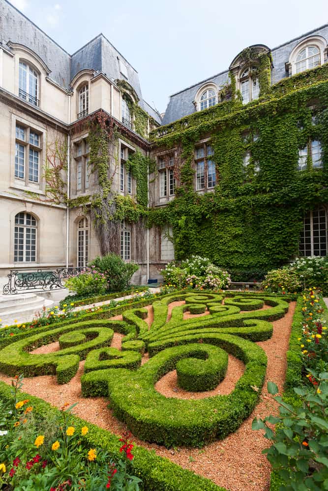 Outside view of the Musee Carnavalet in Paris, France.