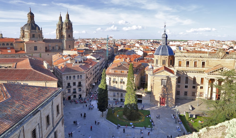 Aerial view of Salamanca in Spain.
