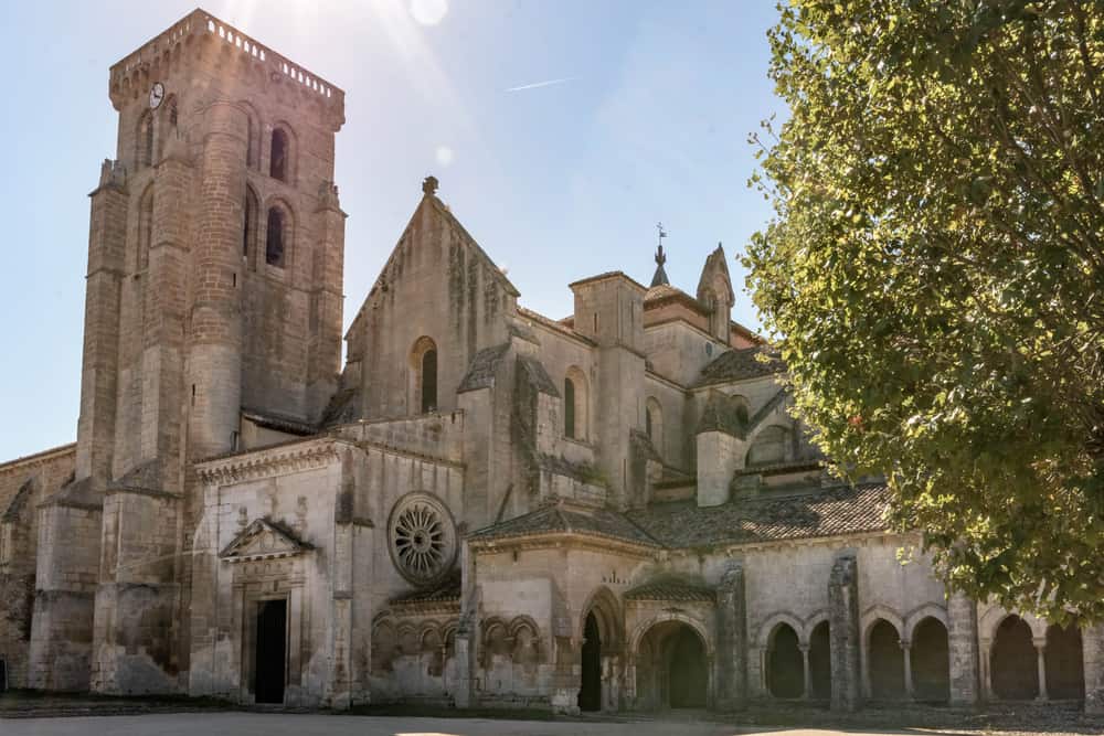 Outside view of Monasterio de las Huelgas in Burgos, Spain.