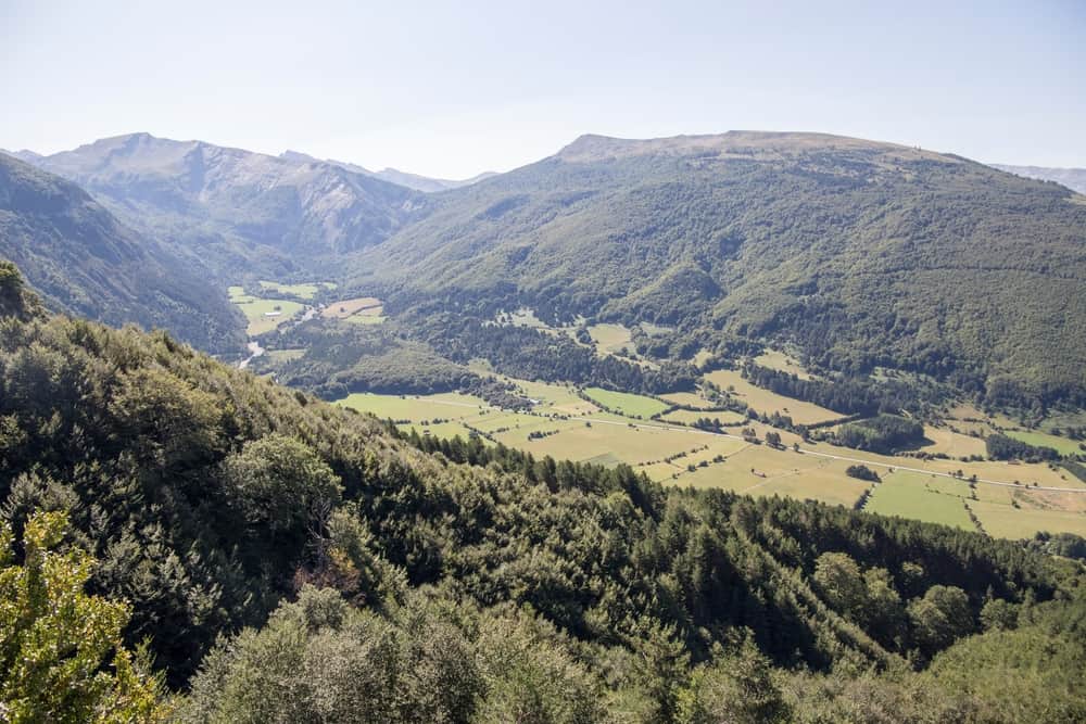 Beautiful landscape of Valle de Roncal in Spain.